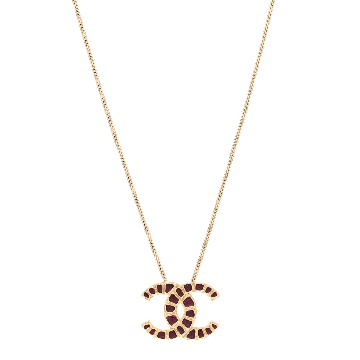 Resin Along The Nile CC Pendant Necklace Gold Purple