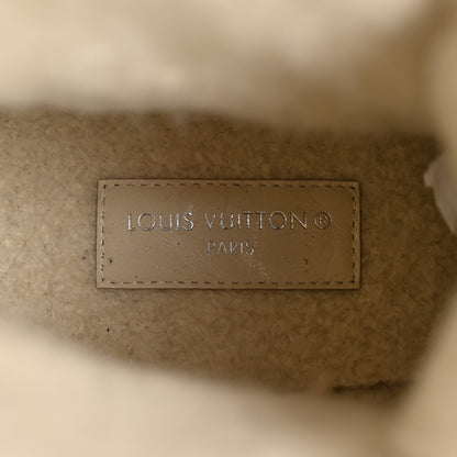 Louis Vuitton Nylon Suede Calfskin Shearling Monogram Laureate Platform Boots 38 Black 7 of 12