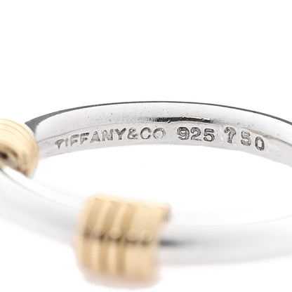 Tiffany Sterling Silver 18K Yellow Gold Coil Band Ring 49 4.75 4 of 4