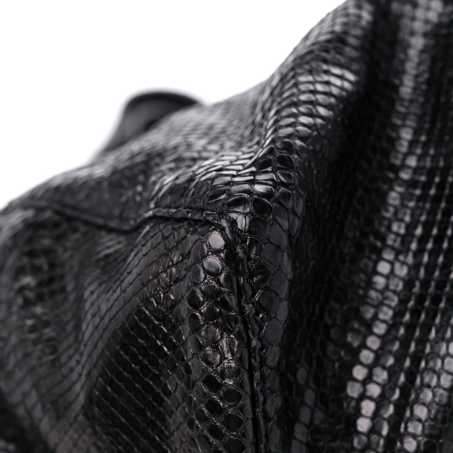 Snakeskin Shoulder Bag Black