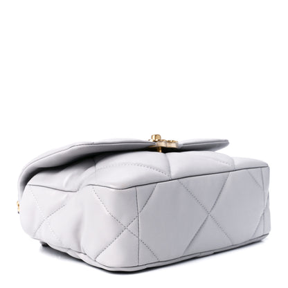 Chanel Lambskin Quilted Medium Chanel 19 Flap Grey 4 of 12