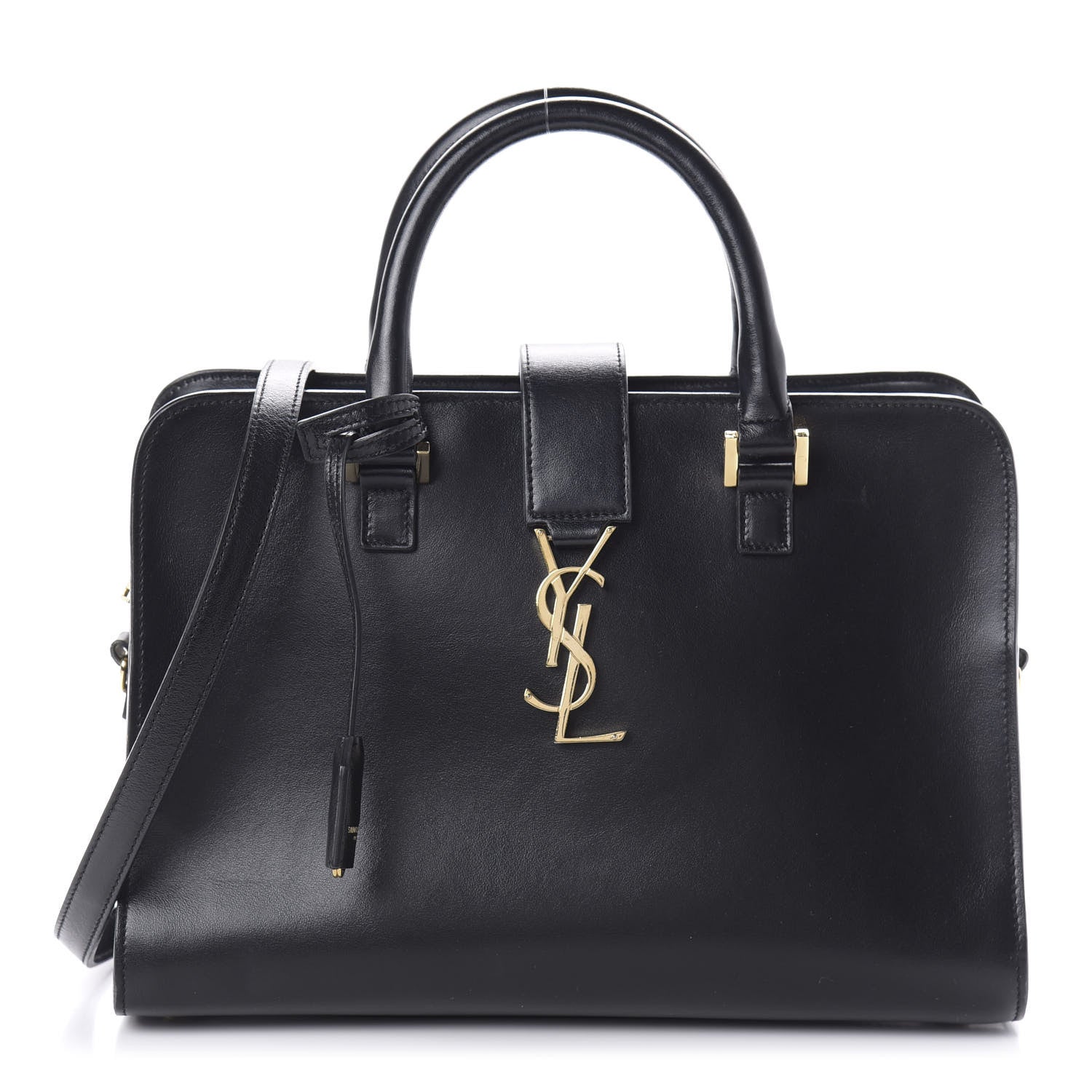 Saint Laurent Smooth Calfskin Small Monogram Cabas Black 1 of 9