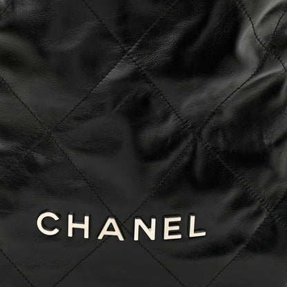Chanel Shiny Calfskin Quilted Chanel 22 Black 8 of 11