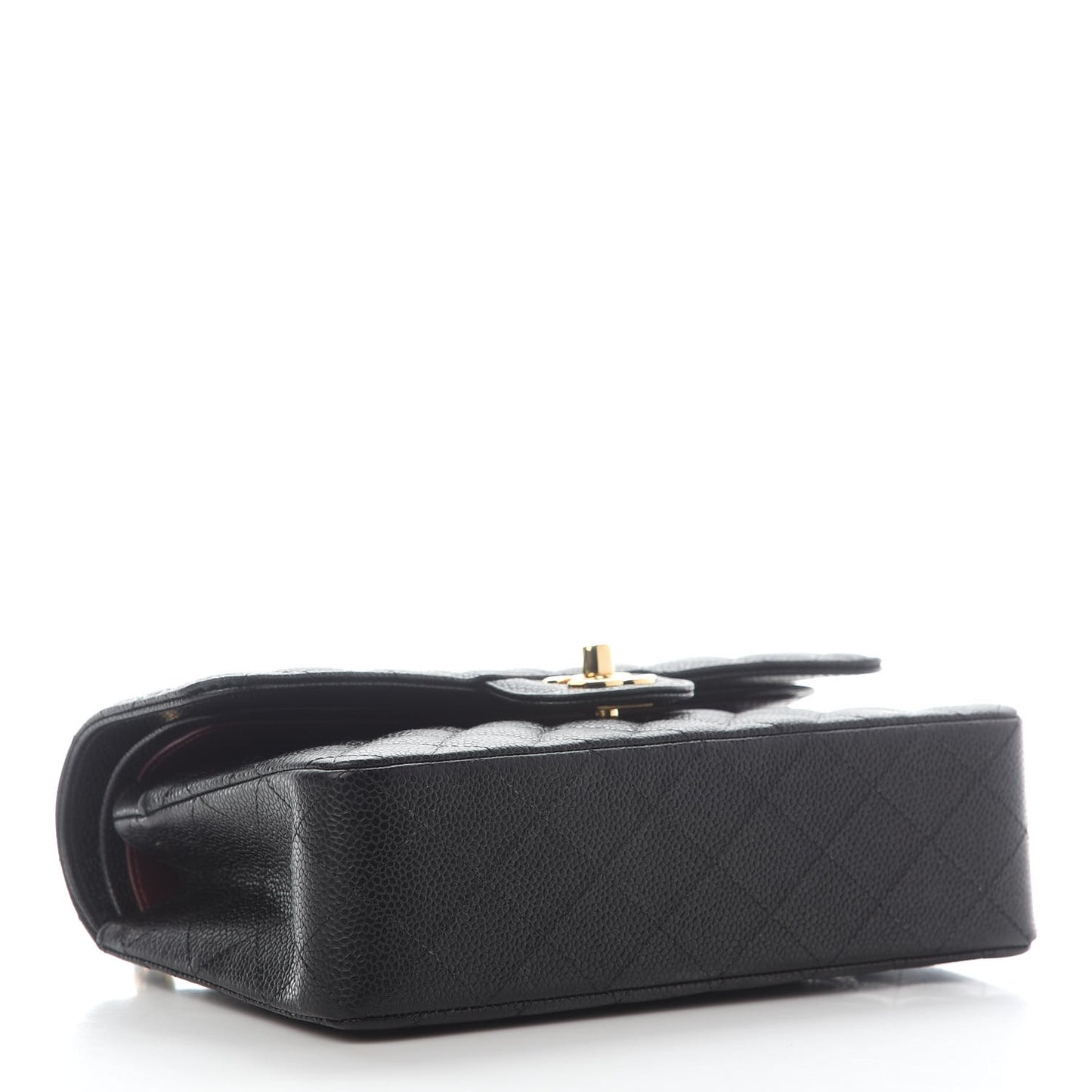 Caviar Quilted Small Double Flap Black