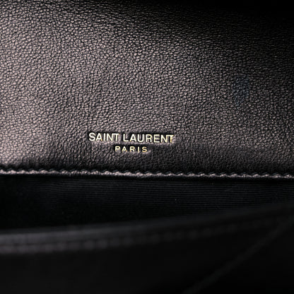 Saint Laurent Lambskin Matelasse Monogram Baby Niki Chain Satchel Black 5 of 11