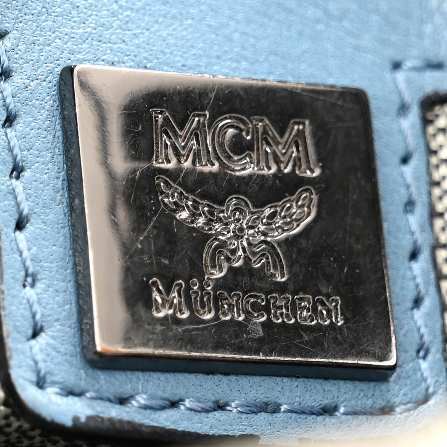 MCM Visetos Side Stud Mini Stark Bebe Boo Backpack Blue 6 of 12