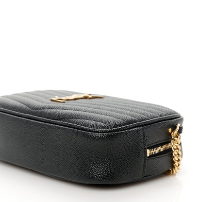 Saint Laurent Grain De Poudre Matelasse Monogram Mini Lou Camera Bag Black 10 of 10