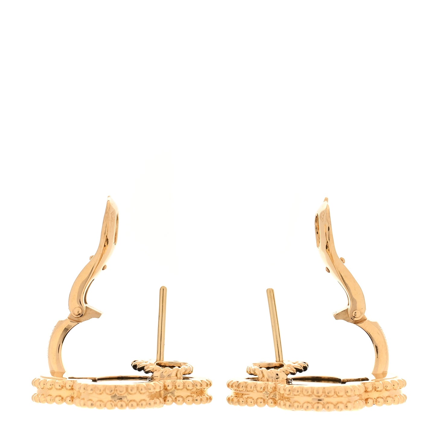 18K Yellow Gold Black Onyx Magic Alhambra Earrings