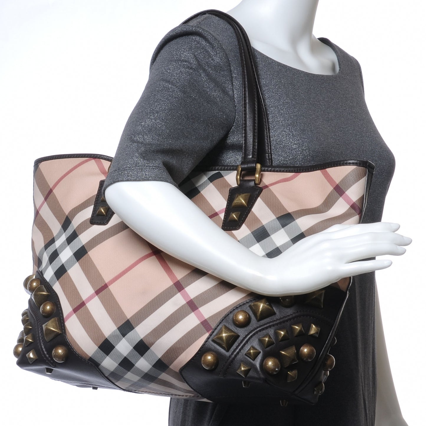 Nova Check Mega Stud Nickie Tote