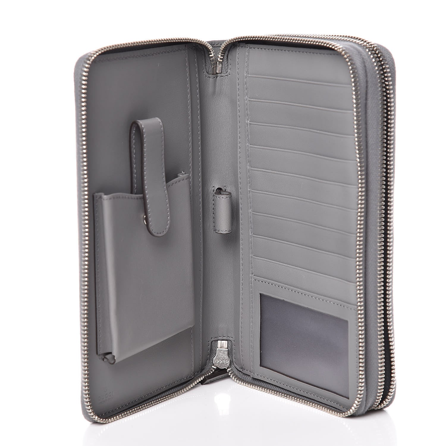 Gucci GG Supreme Monogram Travel Document Case Ecru Grigio 5 of 9