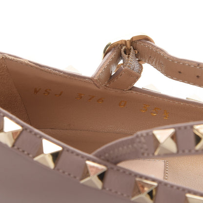 Valentino Garavani Nappa Rockstud Cage Ballerina Flats 35.5 Poudre 8 of 10