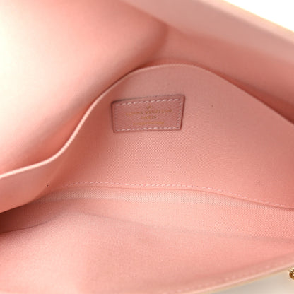 Louis Vuitton Damier Azur Pochette Felicie Chain Wallet Rose Ballerine 6 of 13