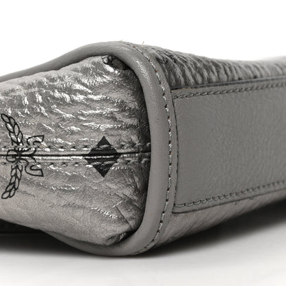 MCM Metallic Visetos Crossbody Bag Silver 9 of 10