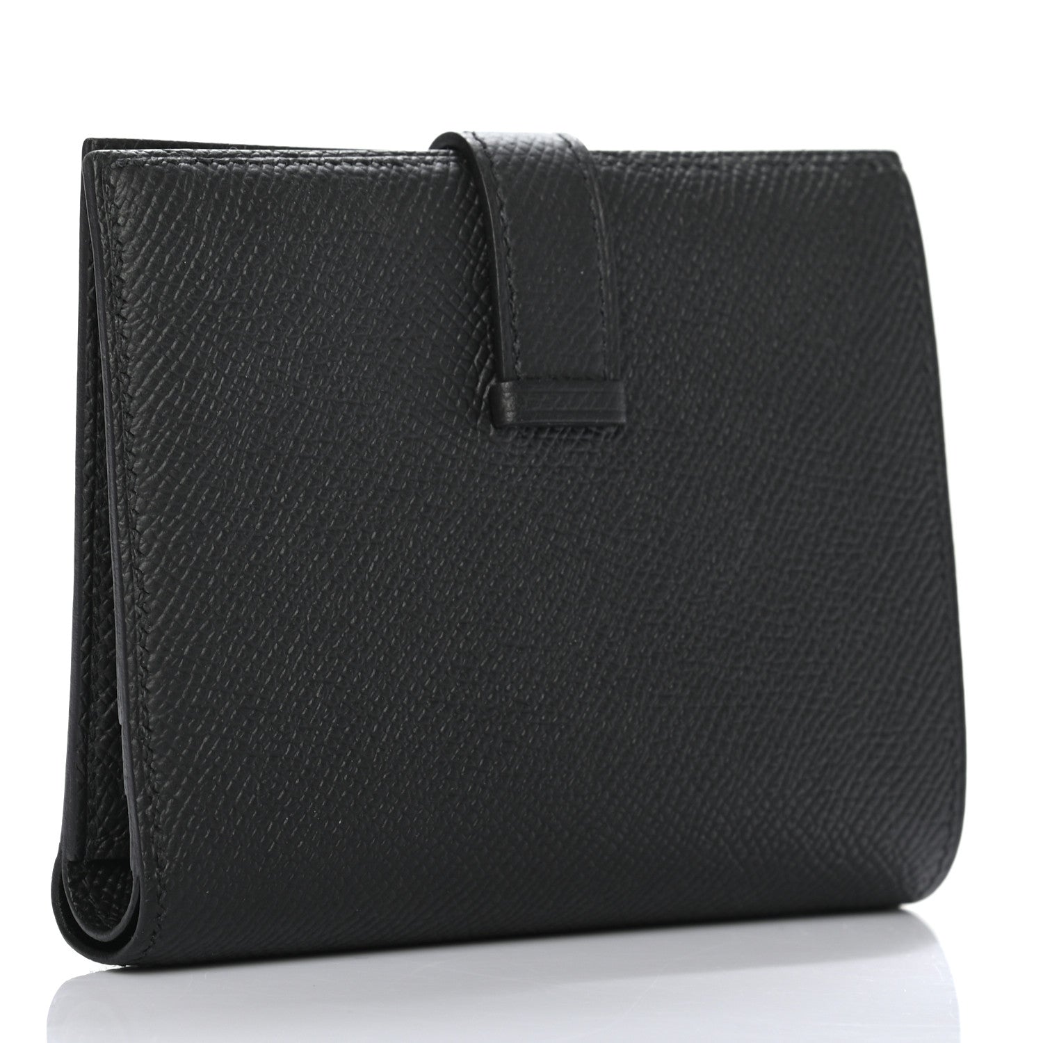 Hermes Epsom Bearn Compact Wallet Black 3 of 6