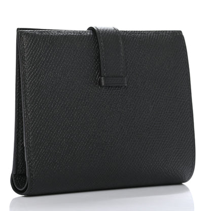 Hermes Epsom Bearn Compact Wallet Black 3 of 6