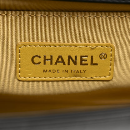 Chanel Calfskin Crocodile Embossed Graffiti Cocodile Medium Boy Flap Black 6 of 11