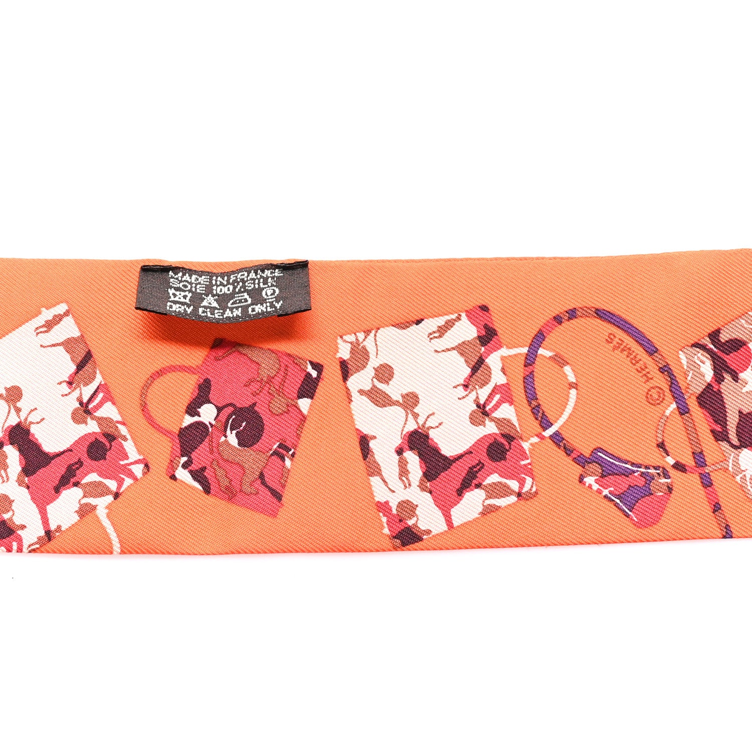 Hermes Silk Twilly Orange 3 of 3