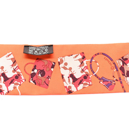 Hermes Silk Twilly Orange 3 of 3