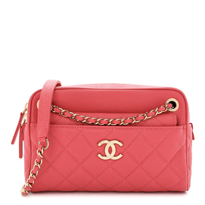 Chanel Caviar Quilted Small In & Out Camera Case Pink 3 of 11