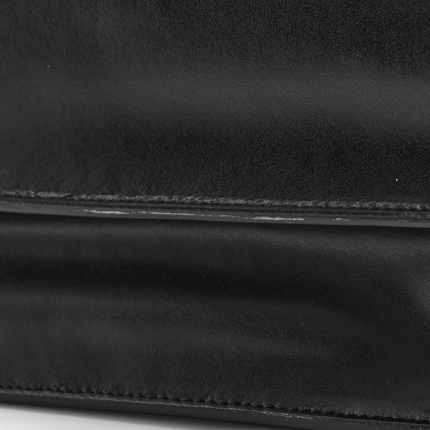 Fendi Vitello Liberty Bi-Color FF 1974 Embossed Kan I Shoulder Bag Black Maya 12 of 13