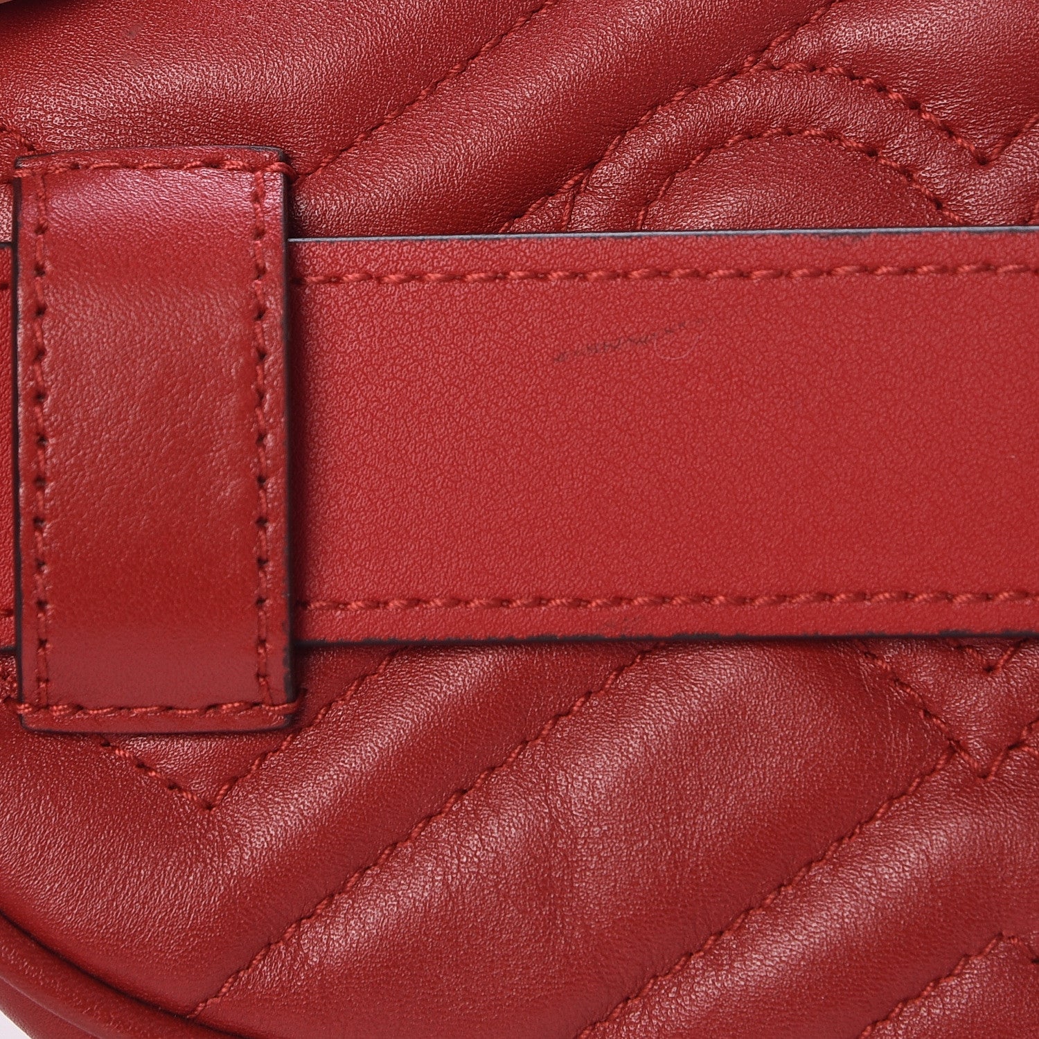 Gucci Calfskin Matelasse GG Marmont Belt Bag 95 38 Hibiscus Red 8 of 11
