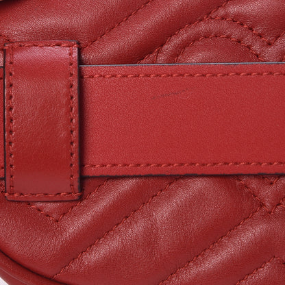 Gucci Calfskin Matelasse GG Marmont Belt Bag 95 38 Hibiscus Red 8 of 11