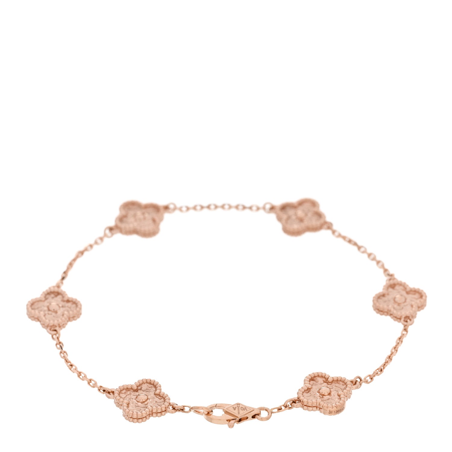 Van Cleef & Arpels 18K Rose Gold 6 Motifs Sweet Alhambra Bracelet 2 of 5