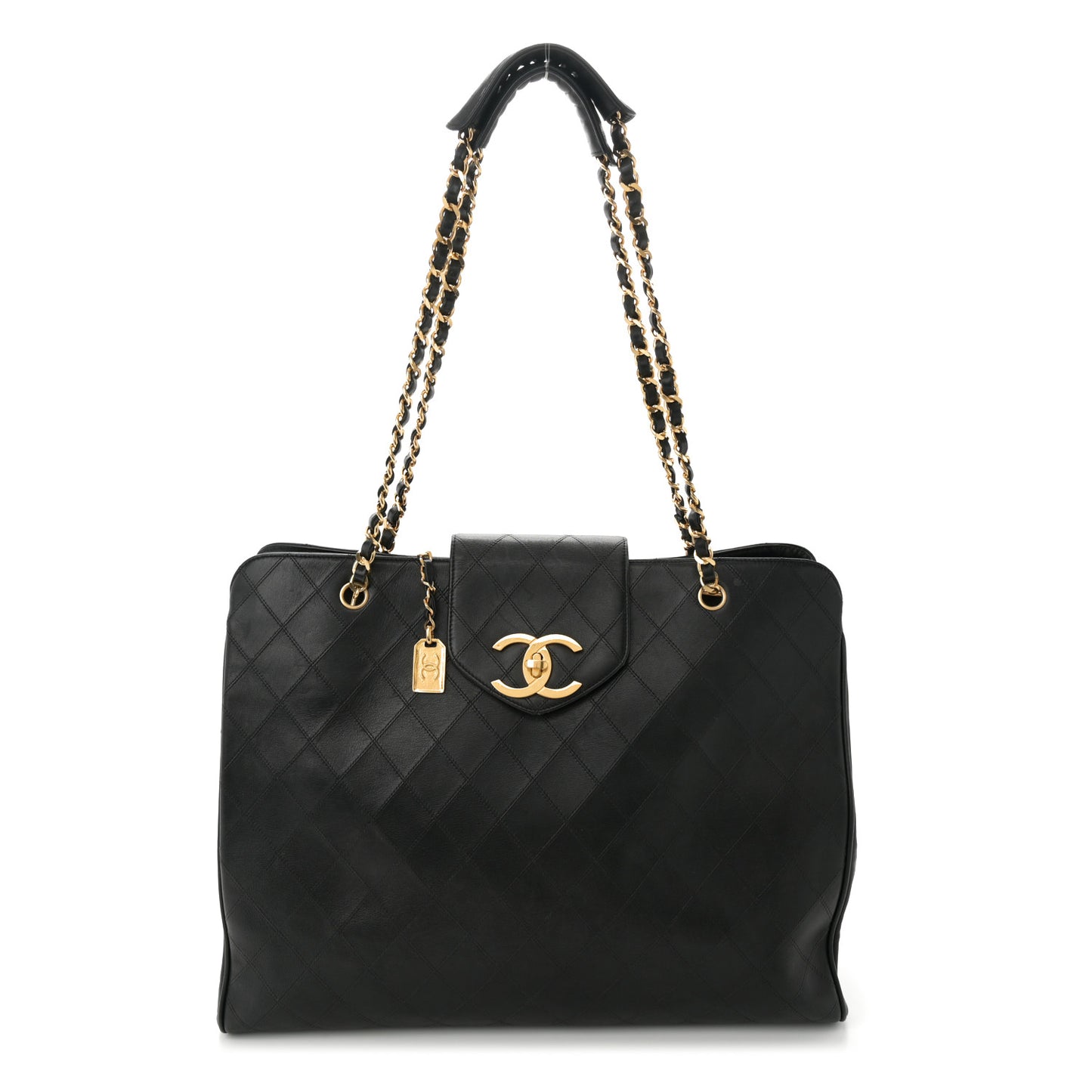 Calfskin Stitched XL Weekender Black