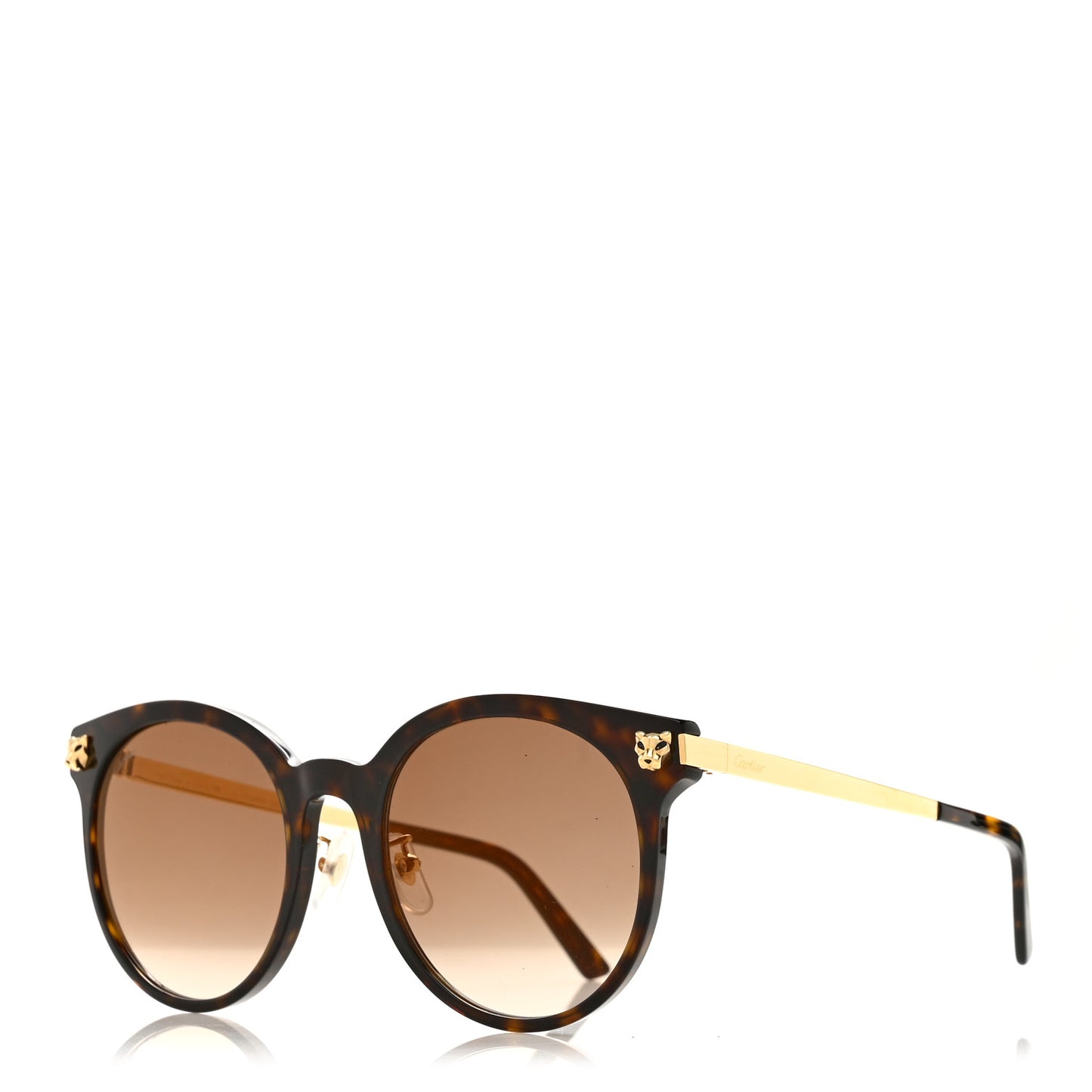 Acetate Panthere De Cartier Sunglasses CT0245SK Tortoise Gold