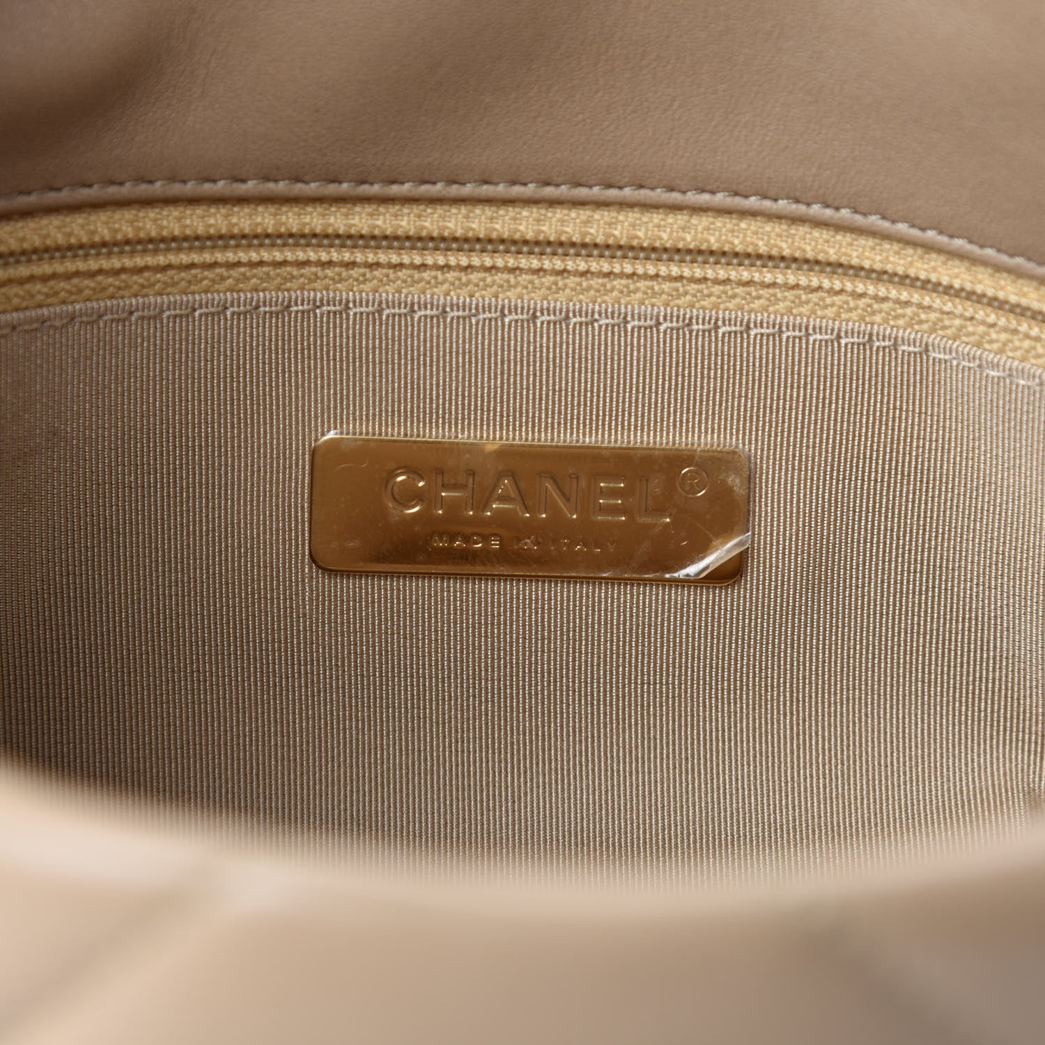 Chanel Lambskin Quilted Medium Chanel 19 Flap Dark Beige 8 of 11