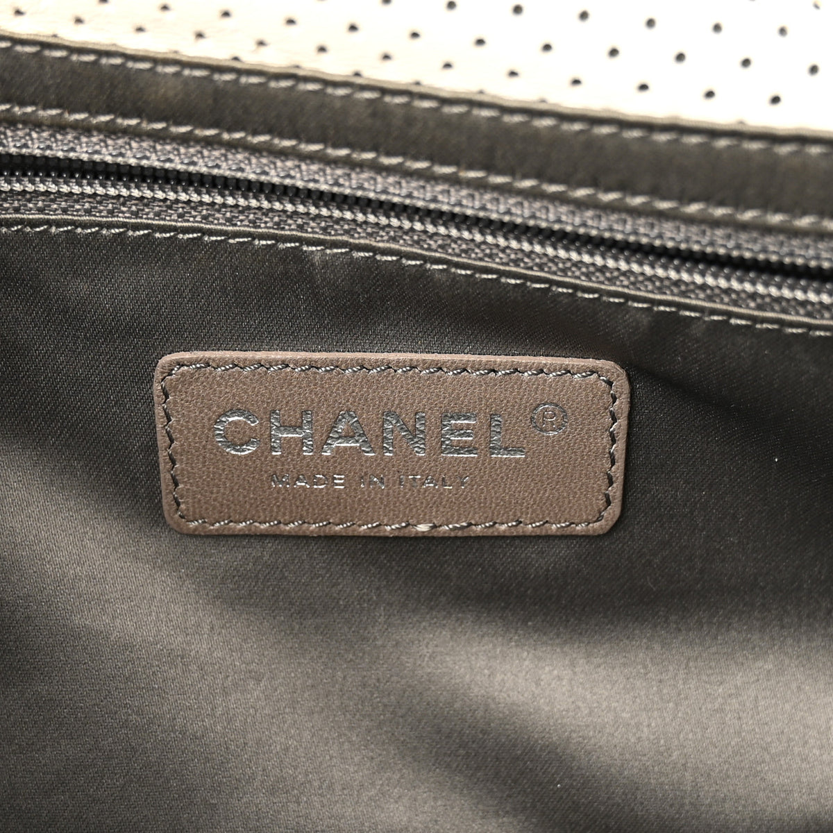 Chanel Lambskin Perforated Drill Flap White 5 of 9