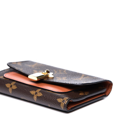 Louis Vuitton Monogram Flower Lock Compact Wallet Caramel 8 of 10