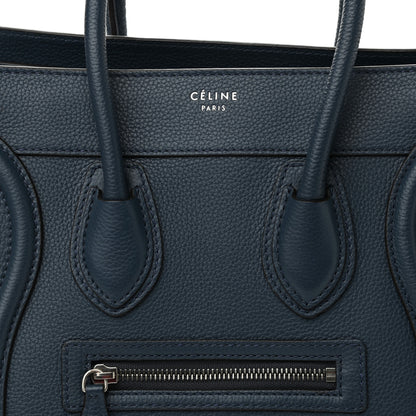 Celine Drummed Calfskin Micro Luggage Orage 8 of 10