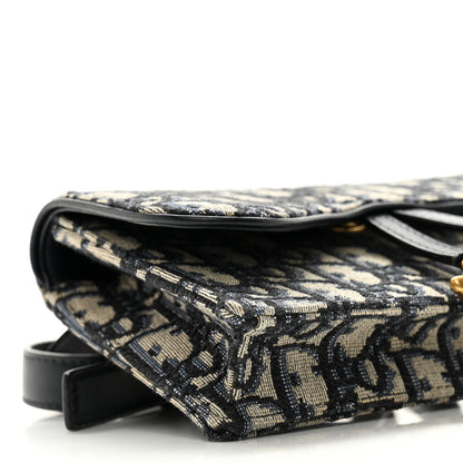 Christian Dior Oblique Saddle Belt Bag Blue 9 of 15