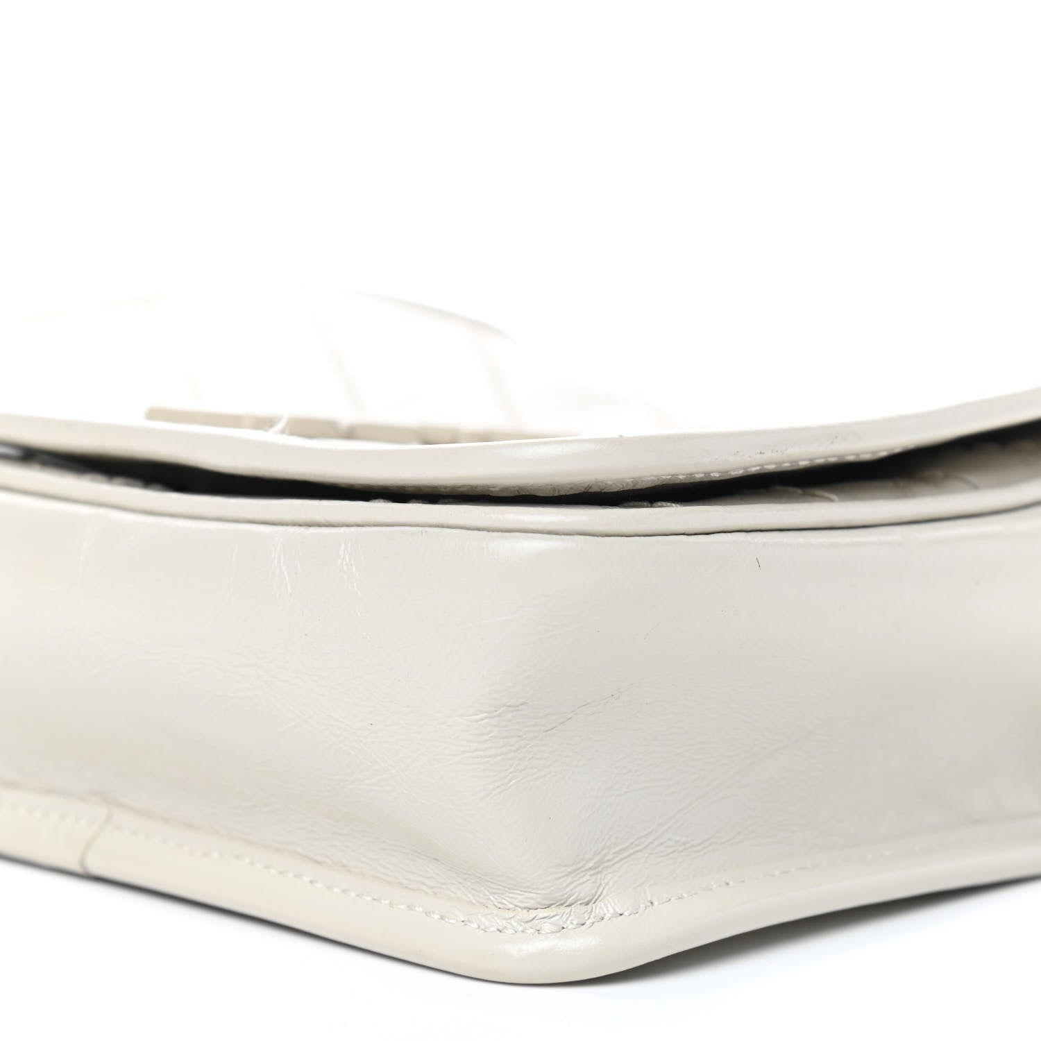 Saint Laurent Crinkled Calfskin Matelasse Monogram Niki Chain Wallet Crema Soft 11 of 11