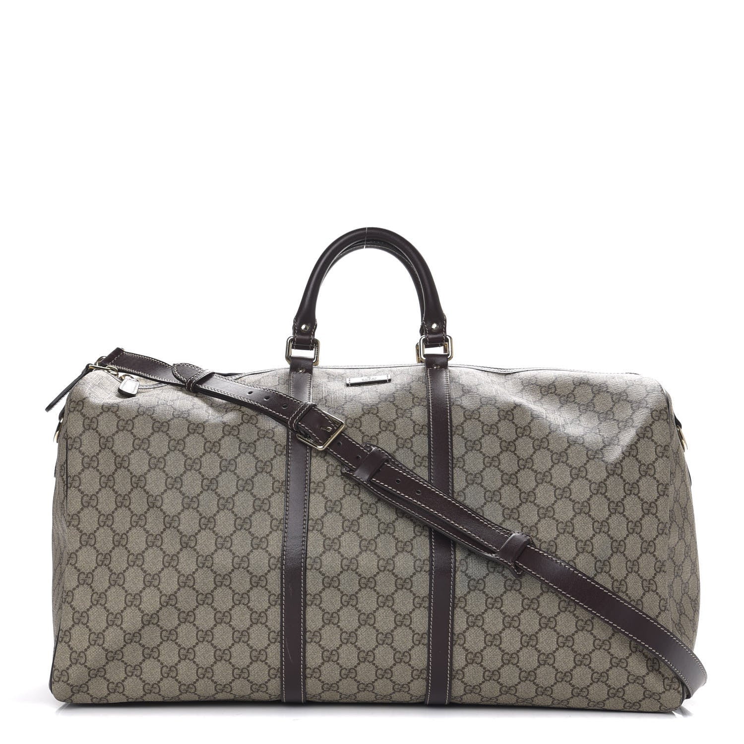 Gucci GG Plus Monogram Large Carry On Duffle Bag Brown 1 of 8