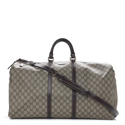 Gucci GG Plus Monogram Large Carry On Duffle Bag Brown 1 of 8