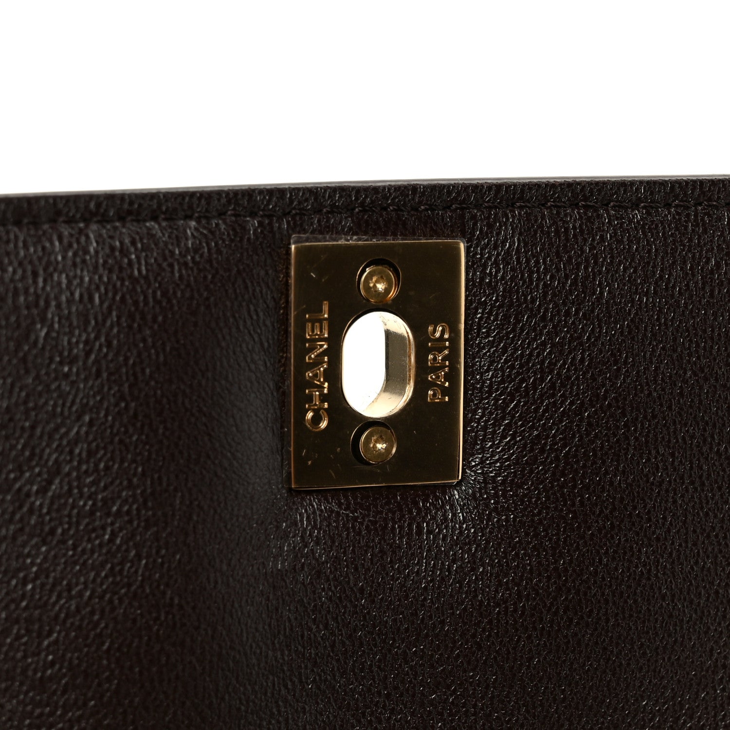 Chanel Lambskin Chevron Maxi Flap Bag Dark Brown 7 of 11