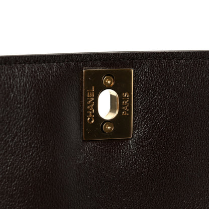 Chanel Lambskin Chevron Maxi Flap Bag Dark Brown 7 of 11
