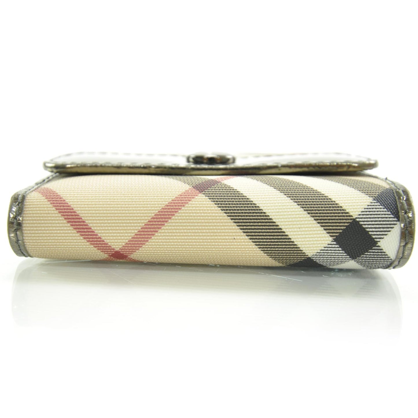 Nova Check Compact Wallet Metallic
