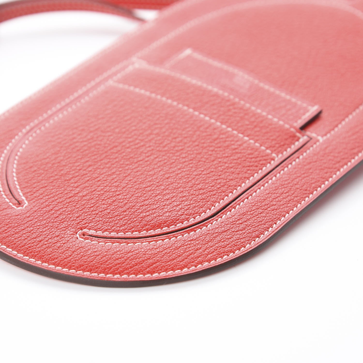 Hermes Chevre Mysore In-The-Loop Phone To Go PM Case Rouge De Coeur White 6 of 7