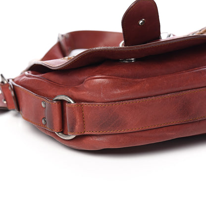 Christian Dior Calfskin Medium Gaucho Double Saddle Bag Red 9 of 13