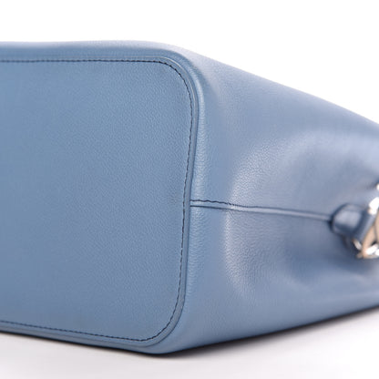 Louis Vuitton Calfskin Lockme Bucket Blue Jean 7 of 11