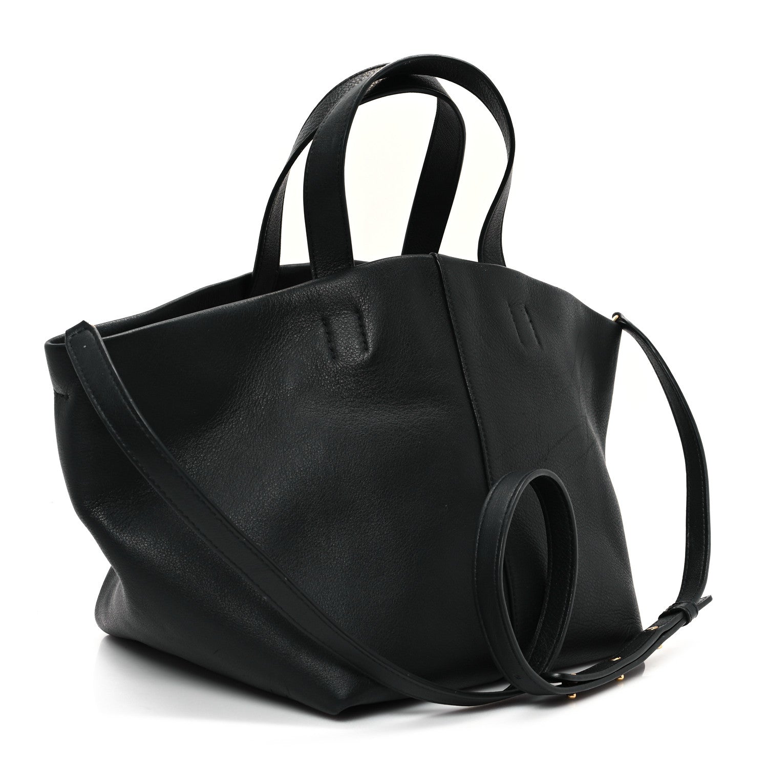 Mansur Gavriel Calfskin Tulipano Bag Black 3 of 11