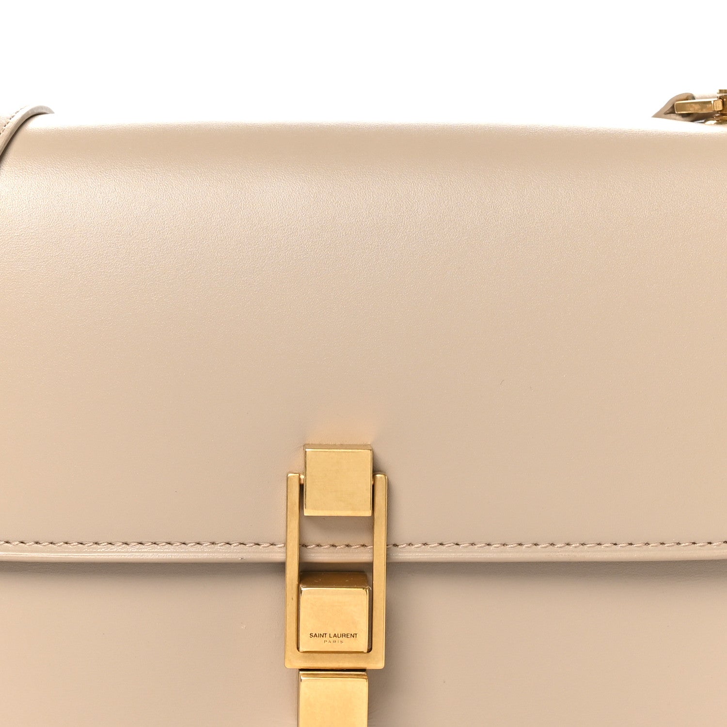 Saint Laurent Smooth Calfskin Le Carre Satchel Dark Beige 8 of 10