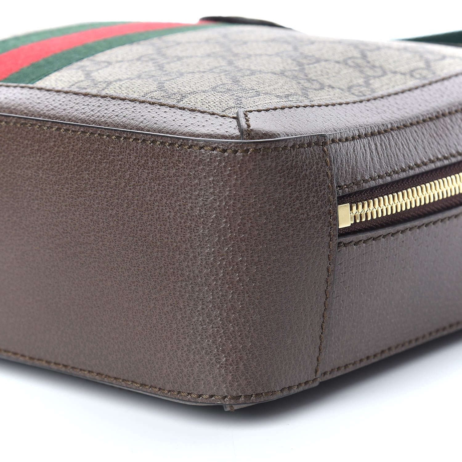 Gucci GG Supreme Monogram Web Small Ophidia Top Handle Shoulder Bag Brown 10 of 10