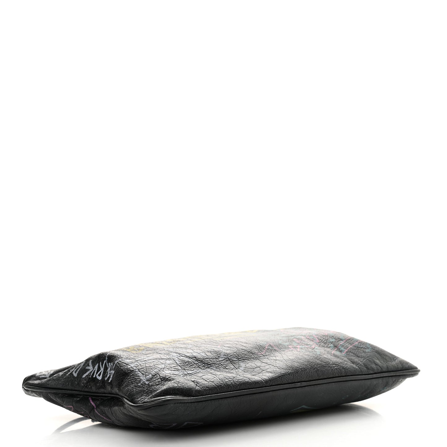 Agneau Arena Graffiti All Over Zip Pouch Black Multicolor