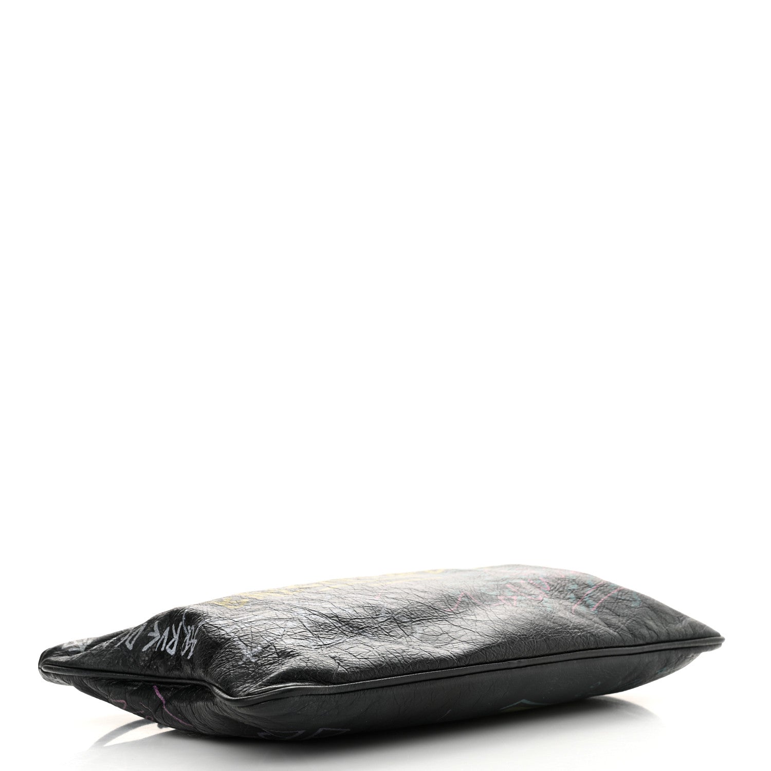 Balenciaga Agneau Arena Graffiti All Over Zip Pouch Black Multicolor 4 of 12