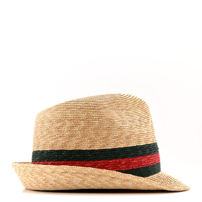 Gucci Abaca Straw Web Fedora Hat M 5 of 11