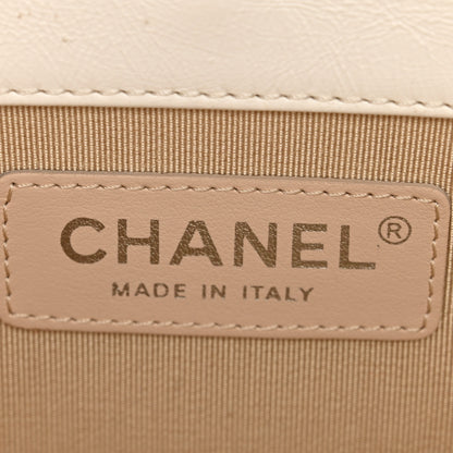 Chanel Calfskin Raffia Small Vanity Case Bag White Beige 15 of 31